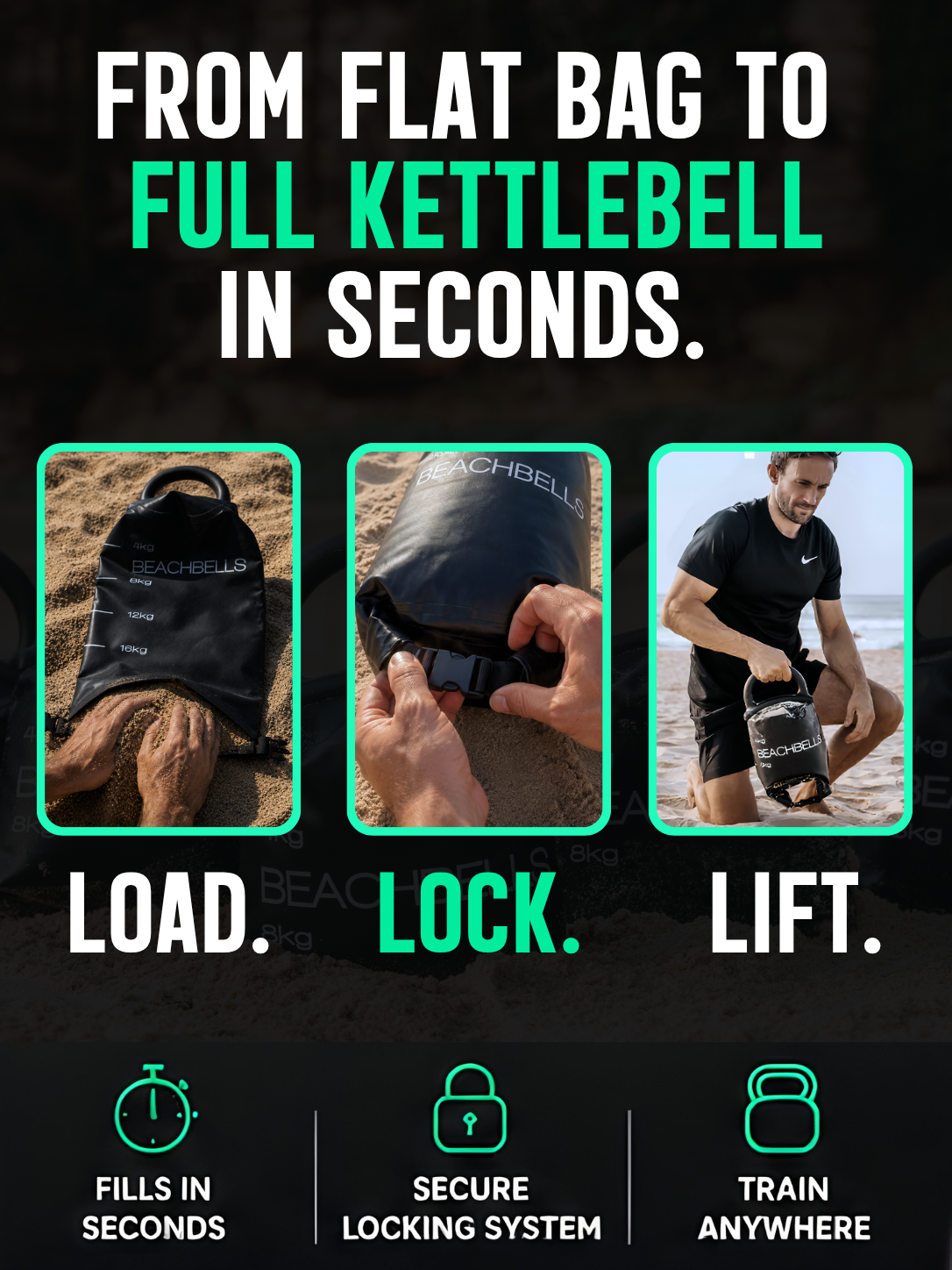 Beachbells — Portable Kettlebells That Fill Anywhere