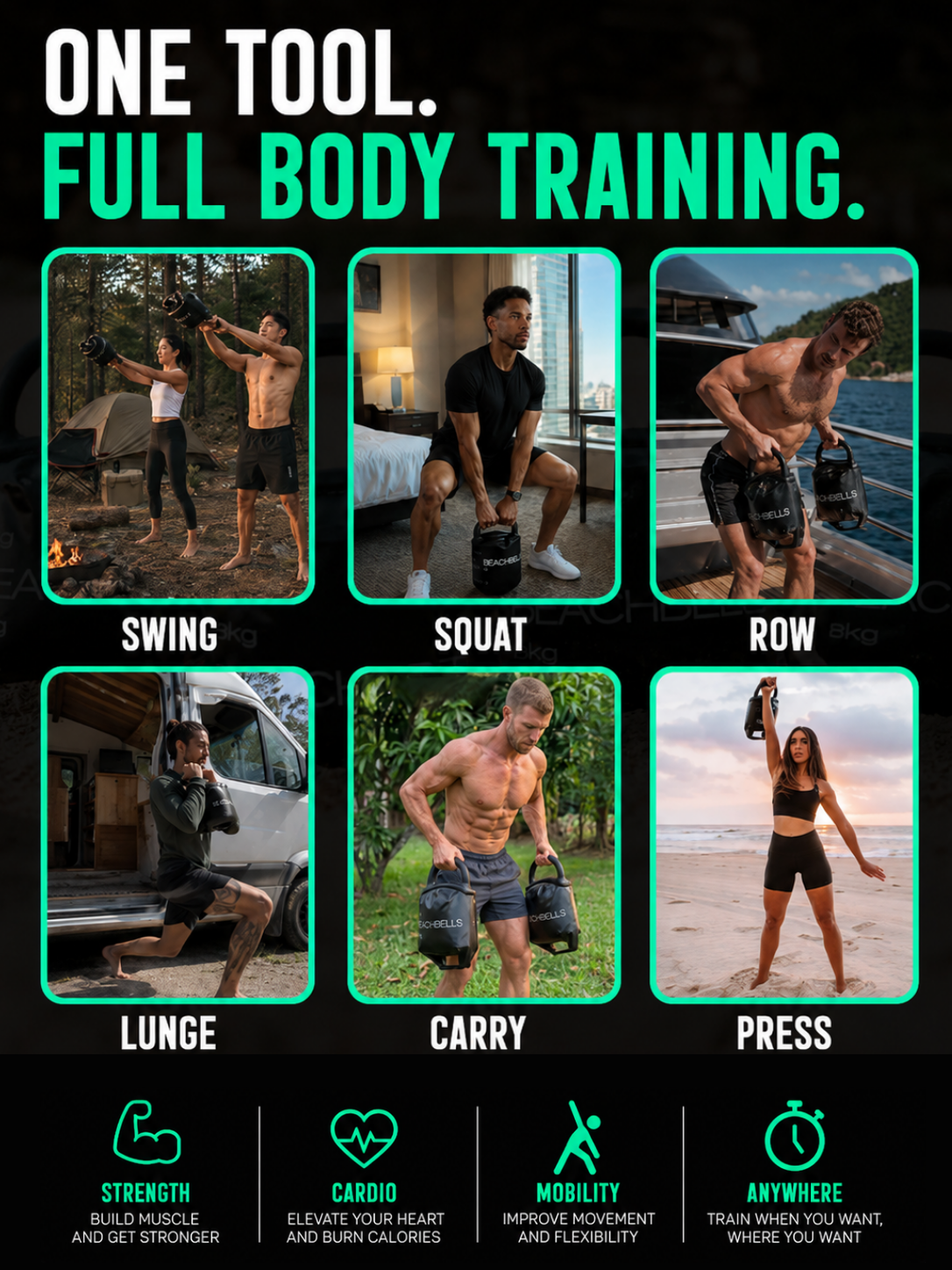 Beachbells — Portable Kettlebells That Fill Anywhere